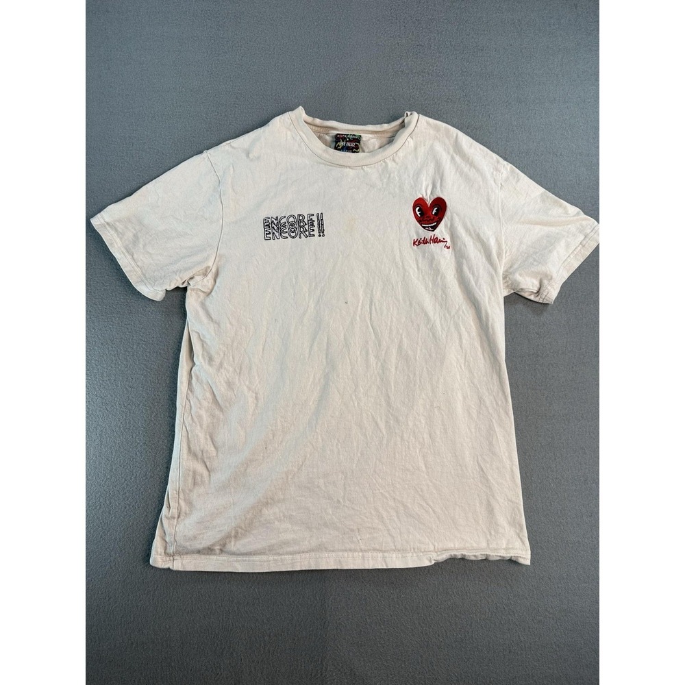Keith Haring X Shoe Palace Shirt Mens Large White Encore Tour 1986 Graphic Tee